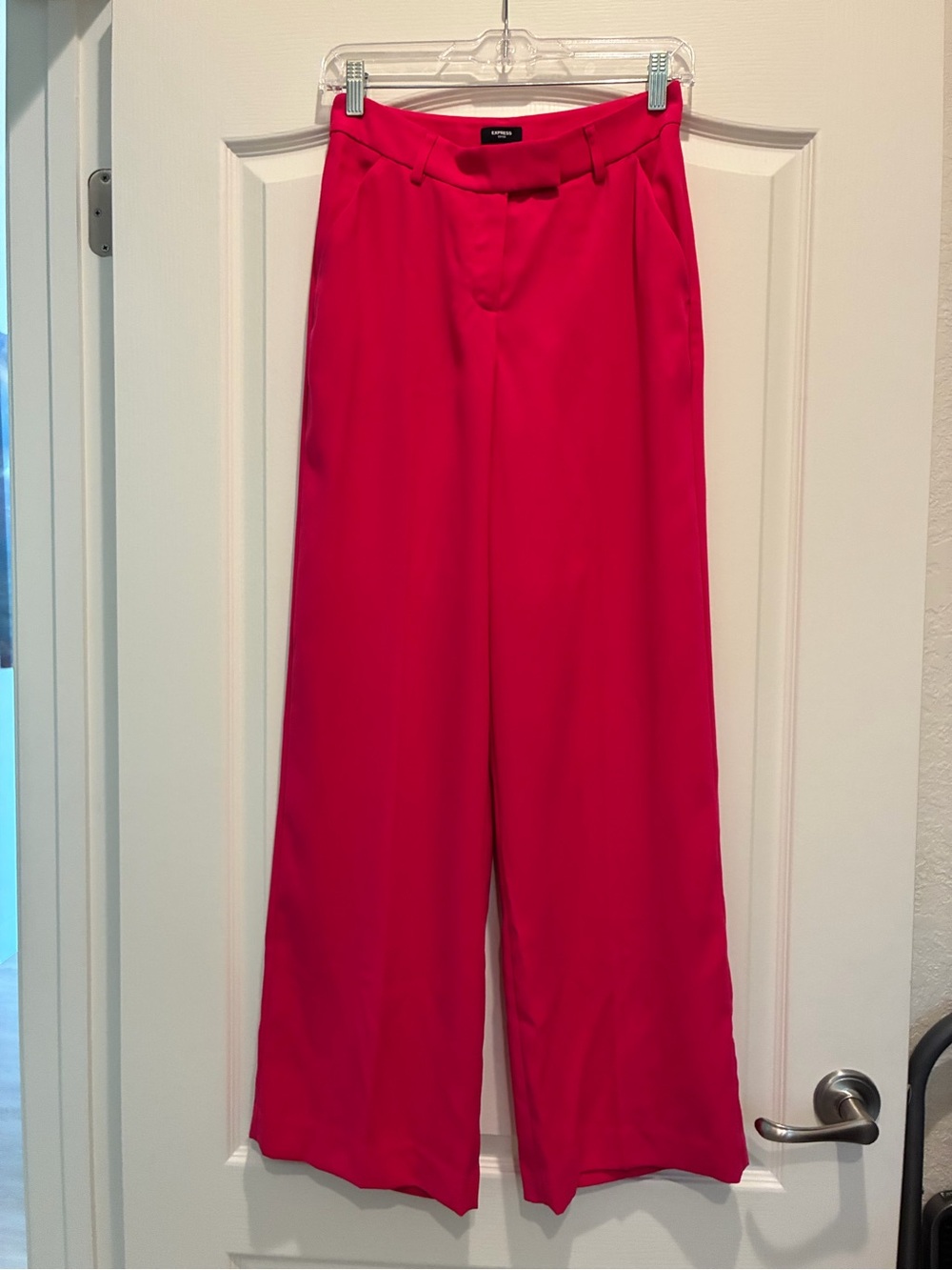 Express Wide-Leg Hot Pink Dress Pants